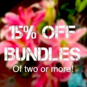 bundle two or more items and save 15%